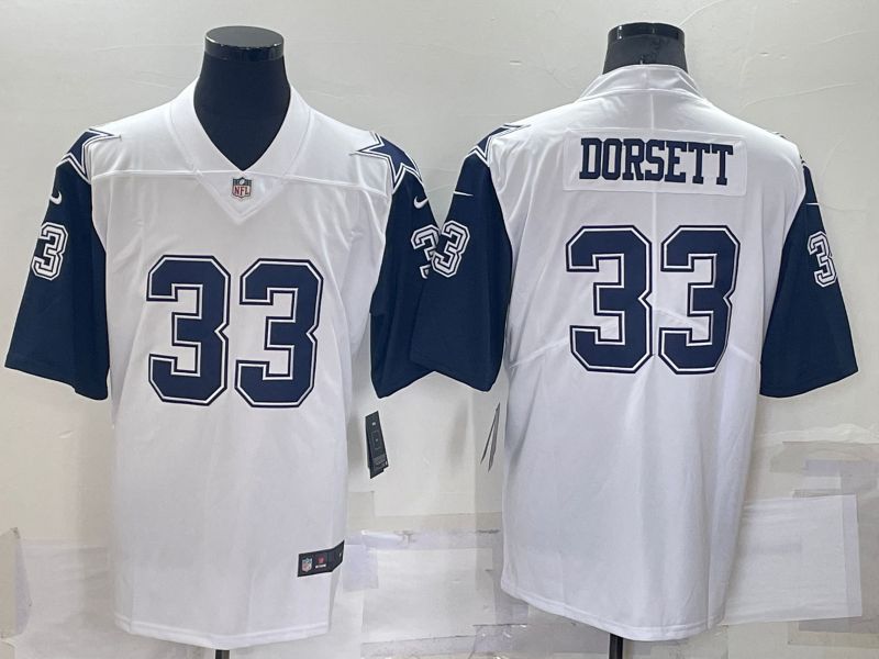 Men Dallas Cowboys #33 Dorsett White 2022 Nike Limited Vapor Untouchable NFL Jersey